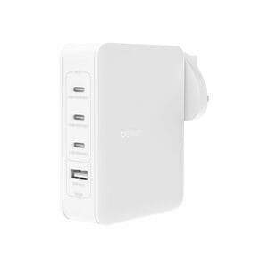 Belkin BOOSTCHARGE Pro 140W 4-Port GaN Wall Charger 3-Pin UK Tip White