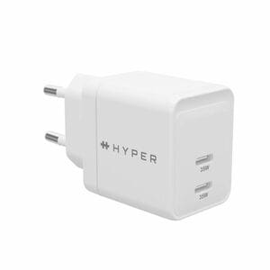 Targus HyperJuice HJG35EU 35 W AC Adapter - 2 USB Type-C - For iPhone, MacBook - Europe - White