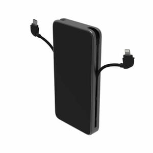 mophie Powerstation Plus Power Bank - Black - For iPhone - 10000 mAh - 30 W - USB Type-C Connector - LED Indicator - Black