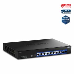TRENDnet TEG-S7102 8 Ports Ethernet Switch - 10 Gigabit Ethernet - 10GBase-T, 10GBase-X - 2 Layer Supported - Modular - 40