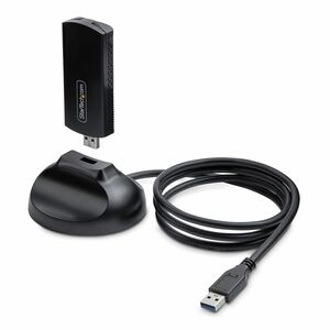 StarTech.com IEEE 802.11b/g/n/ac/ax Tri Band Wi-Fi Adapter for Desktop Computer, Notebook, Wireless Router - USB 3.2 (Gen 