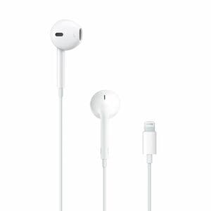 Apple EarPods Wired Earbud Stereo Earset - White - Binaural - Outer-ear - Lightning Connector