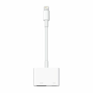 Apple A/V Adapter - 1 x Lightning - Male - 1 x Lightning - Female, 1 x HDMI Digital Audio/Video - Female - 1920 x 1080 Sup