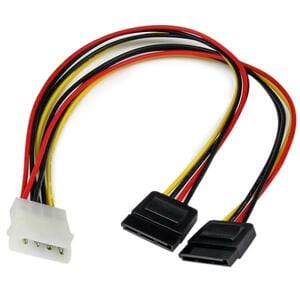StarTech.com PYO2LP4SATA Adapter Cord - 30.48 cm - For Disk Drive - LP4 / SATA - 1 Each