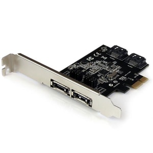 StarTech.com SATA Controller - Serial ATA/600 - PCI Express x1 - Plug-in Card - 4 Total SATA Port(s) - 2 SATA Port(s) Inte