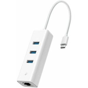 TP-Link UE330C USB/Ethernet-Hub - USB 3.0 Typ C - 640 MB/s - Tastatur, Drucker, Festplatte, Maus, Flash-Laufwerk, Notebook