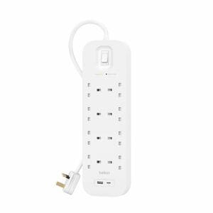 Belkin Connect Surge Suppressor/Protector - 8 x AC Power, 1 x USB Type A, 1 x USB Type C - 900 J - 2 m