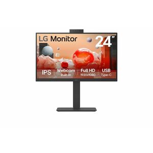 Monitor LED LG 24BA850-B 609,6 mm (24,0") Classe Webcam Full HD - 16:9 - Nero tessuto - 60,5 cm (23,8") Viewable - Tecnolo