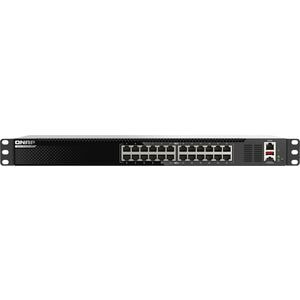 QNAP QSW-M3224-24T 24 Ports Manageable Ethernet Switch - 10 Gigabit Ethernet - 10GBase-T - 3 Layer Supported - 116.90 W Po