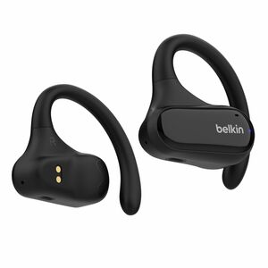Belkin SoundForm ClearFit True Wireless Over-the-ear, Open-ear, Earbud Stereo Earset - Black - Binaural - Open - 1000 cm -