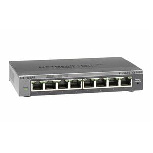 Netgear ProSafe Plus GS108E 8 Anschlüsse Ethernet-Switch - Gigabit-Ethernet - 10/100/1000Base-T - Grau - 2 Unterstützte Ne