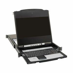 Tripp Lite series B030-DP16-17D LCD Rack Console KVM Switch - Metal - Black - TAA Compliant - 16 Computer(s) - 43.2 cm (17