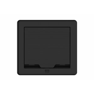 Crestron FlipTop FT2-700-MECH-PTL-B Cable Organizer - Black - Pass-Through Lid - Metal