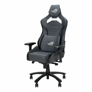ROG Chariot X Core gaming chair in racing-car style featuring an adjustable high-density foam headrest memory-foam lumbar 