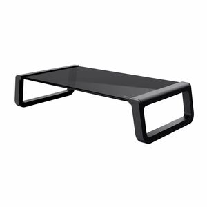SOPORTE ELEVADOR MONITOR CRISTAL TEMPLADO NEGRO MONTA