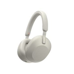 Sony WH-1000XM5 Wired/Wireless Over-the-ear Stereo Headset - Silver - Binaural - Ear-cup - 1000 cm - Bluetooth - 48 Ohm - 