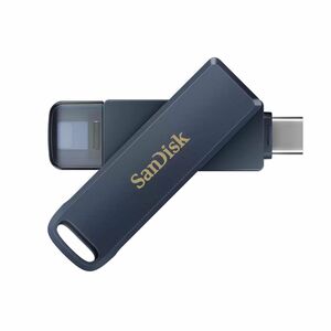 SanDisk SDIXD0N-064G-GN6NN 64 GB Lightning, USB 3.2 (Gen 1) Type C Flash Drive - Metallic - 90 MB/s Read Speed - 10 MB/s W