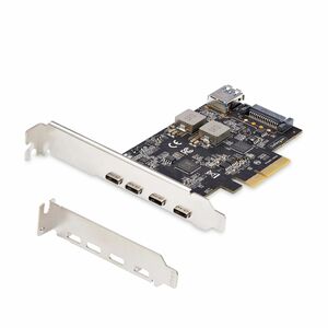 StarTech.com USB Adapter - PCI Express x4 - 1.25 GB/s - Desktop, Hard Drive, Server - Black - 5 Total USB Port(s)1 SATA Po