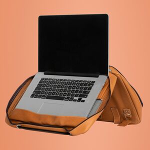 Borsa per laptop R-Go Viva, in pelle pieno fiore, ergonomico con supporto integrato per laptop 15.6", marrone
