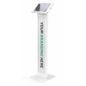 Galaxy Tab A9+/A11+ Apex Enclosure Brandable Floor Stand White - Galaxy Tab A9+/A11+ Apex Enclosure Brandable Floor Stand 