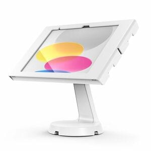 Compulocks iPad 10th-11th (A16) Gen Swell Enclosure Mast Counter Stand - White - iPad 10th-11th (A16) Gen Swell Enclosure 
