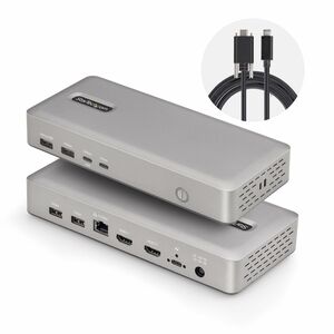 StarTech.com USB4 Docking Station for Tablet, Monitor, Smartphone, Notebook - Charging Capability - 165 W - Space Gray - D