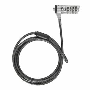 Targus ASP61LA Cable Lock - 5 ft Cable - Preset - 4-digit - Combination Lock - Black - Steel, Vinyl - For Notebook