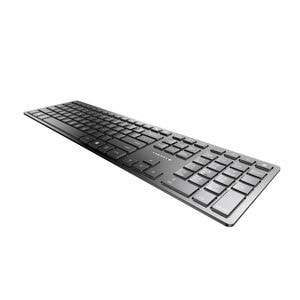 CHERRY KW 9100 SLIM Teclado - Sem fios Conectividade - Alemão - Preto, Prata - Tesoura Interruptor de chave - Bluetooth/RF