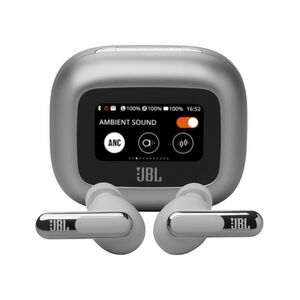 JBL Live Beam 3 True Wireless Earbud Stereo Earset - Silver - Binaural - Bluetooth - 16 Ohm - 20 Hz to 40 kHz - Noise Canc