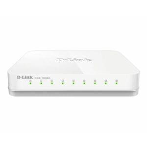 D-Link DGS-1008A 8 Ports Ethernet Switch - Gigabit Ethernet, Fast Ethernet - 10/100/1000Base-T - 2 Layer Supported - 4.80 