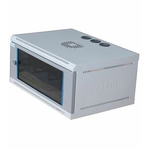 D-Link 4U Wall Mountable Enclosed Cabinet Rack Mount Enclosure for Networking, Fan - 48.26 cm (19") Rack Width x 35 cm (13