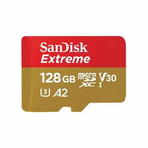 SanDisk Extreme 128 GB Class 10/UHS-I (U3) V30 microSDXC - 1 - 190 MB/s Read - 90 MB/s Write