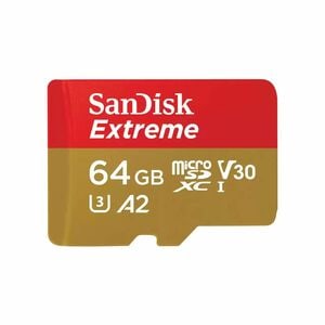 SanDisk Extreme 64 GB Class 10/UHS-I (U3) V30 microSDXC - 1 - 170 MB/s Read - 80 MB/s Write