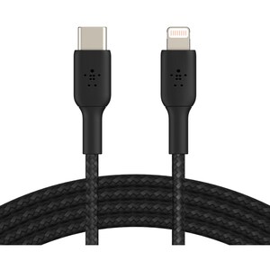 Belkin MFi Certified Braided Lightning to USB-C Charge and Sync Cable, 3.3 Feet / 1 Meters, Black