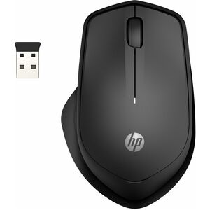 HP 285 Mouse - Radio Frequency - USB Type A - Optical - 3 Button(s) - Black - 1 - Wireless - 10 m - 2.40 GHz - 1200 dpi - 