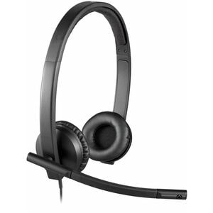Logitech Wired Stereo Headset - Black - Microsoft Teams Certification - Binaural - USB Type C