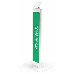 Compulocks Brandable VESA Floor Stand for Screens Up to 32 Inches - White - Brandable VESA Floor Stand for Screens Up to 3