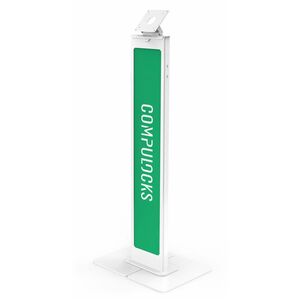 Compulocks Brandable VESA Floor Stand for Screens Up to 32 Inches - White - Brandable VESA Floor Stand for Screens Up to 3
