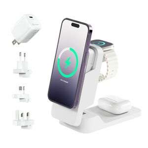 Matrix Ultimate Power Bank - White - For AirPod, Apple Watch, Smartphone, Qi-enabled Device, iPhone - 1 x Type-C 27.5W - 5