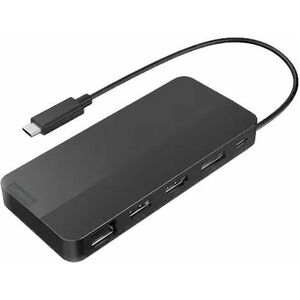 Lenovo USB Type C Docking Station for Monitor, Notebook - Charging Capability - 135 W - Eclipse Black - 2 Displays Support