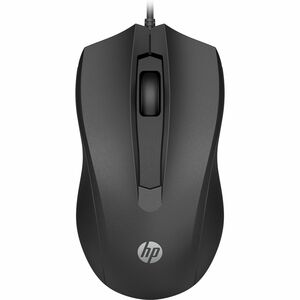 HP 105 Mouse - USB Type A - Optical - 3 Button(s) - Black - Cable - 1600 dpi - Symmetrical