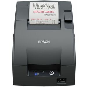 Epson TM-U220IIB (102P0) Restaurant Dot Matrix Printer - Label/Receipt Print - Parallel - With Cutter - Dark Grey - 470 lp