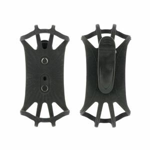 MOBILIS Universal Carrying Case (Holster) Cell Phone, Handheld Terminal - Black - Silicone Body - Belt Clip, Holster