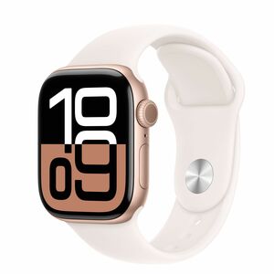 Watch Series 10 GPS 42mm Rose Gold Aluminium Case with Light Blush Sport Band - S/M