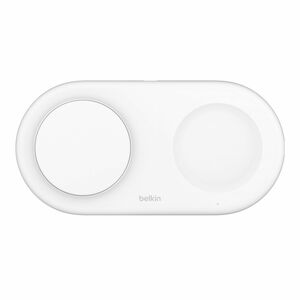 Belkin BoostCharge Pro 2-in-1 Magnetic Wireless Charging Pad with Qi2 15W- White
