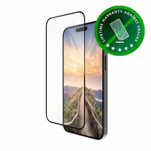 dbramante1928 ApS eco-shield Plastic Screen Protector for iPhone 16, iPhone 15, iPhone 14 Pro - Black Edge - 60 / Carton -