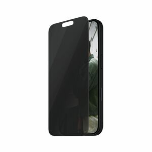 Safe Glass Privacy Screen Protector for Apple iPhone 16, iPhone 15 - For Widescreen OLED iPhone 16, iPhone 15 - Fingerprin