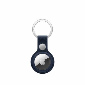 Apple AirTag Asset Tracking Tag Holder - Micro Twill, Stainless Steel - Deep Blue - Key Ring
