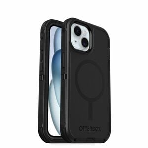 OtterBox Defender Case for Apple iPhone 15, iPhone 14, iPhone 13 Smartphone - Texture Grip - Black - Retail - Damage Resis