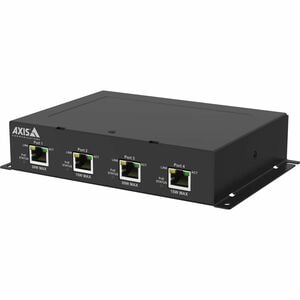 AXIS TU8011 PoE Extender - 1 x RJ-45 Input Port(s) - 4 x RJ-45 Output Port(s) - 60 W - Black